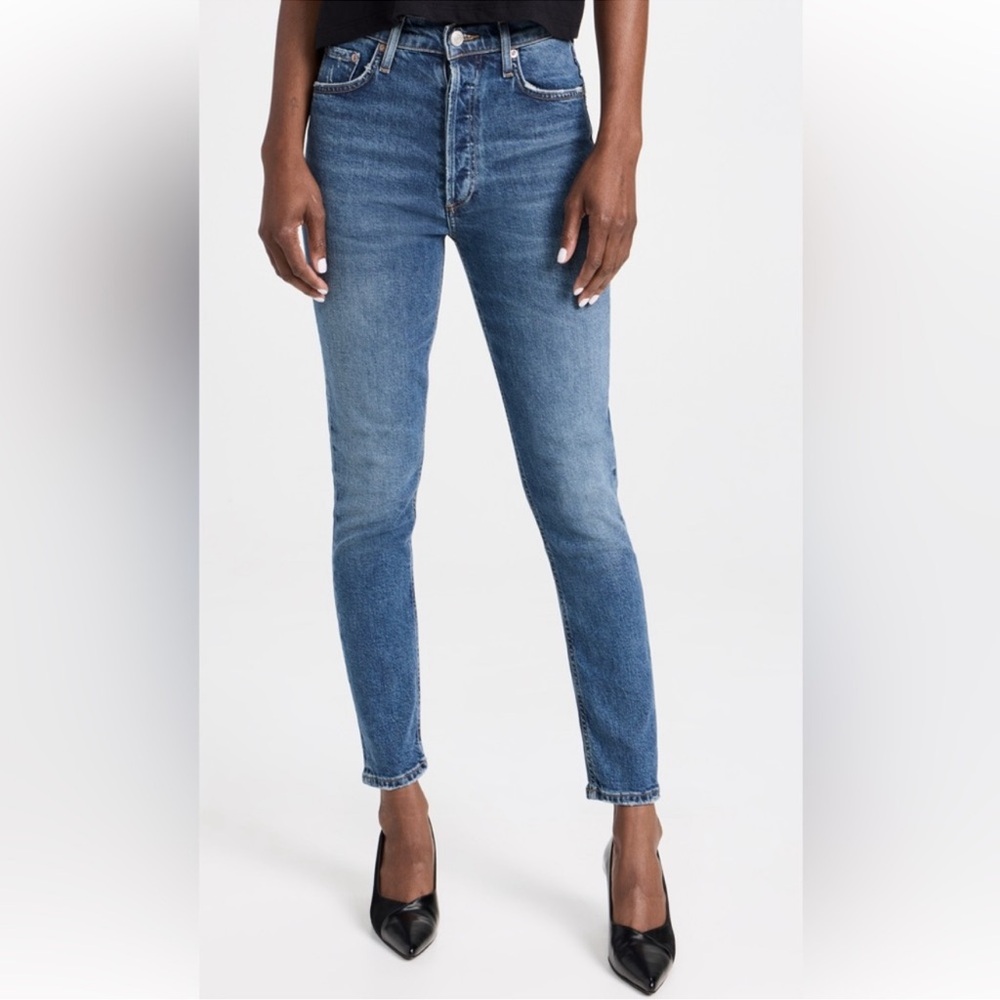Agolde Nico jeans light wash straight crop size 25.